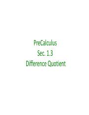 Farmer notes (Lesson 3) PC Sec 1.3 Difference Quotient & Odd and Even.pdf