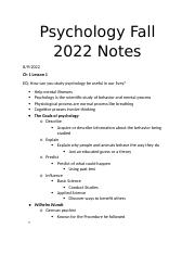 Psychology Fall 2022 Notes.docx