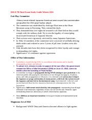 HILD 7B Final Exam Study Guide Winter 2016