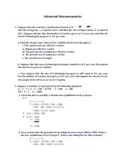 Advance Macroeconomics Homework 3 .docx