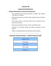 Lecture 06 Layered Architecture and Protocols.docx