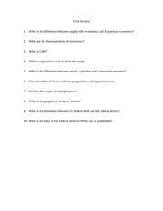 Elementary Education Unit Exam Review