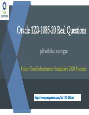 OCI Foundations Associate 1Z0-1085-20 Dumps.pdf