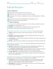 7.2 Worksheet.pdf - Name Class Date 7.2 Cell Structure Lesson ...