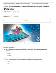 Quiz_ E-commerce Law And Business Application (Philippines) - ProProfs Quiz.pdf