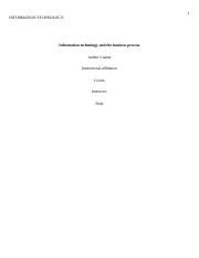 Information technology and the business process.edited.docx