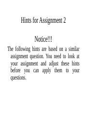 Hints2Assignment2 2022.ppt