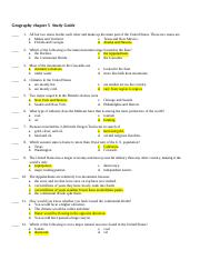 ch 5 geography STUDY GUIDE ANSWER KEY Answers highlighted.docx