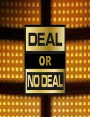 NURS 220 Deal or No Deal GU and GI 1.ppt
