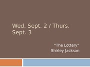 The Lottery, Jackson-2