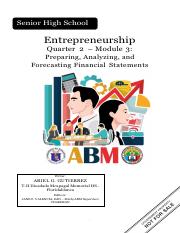 Q4-Entrepreneurship_Module-3_Preparing-Analyzing-Forecasting-Financial-Statements-with-answer-key.pd