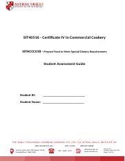 V2_SITHCCC018 Prepare food to meet special dietary requirements_Student Assessment and Guide.docx