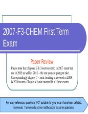 2007-F3-CHEM First Term Exam(updated).ppt