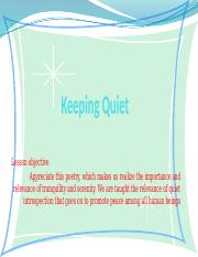 Keeping Quiet..pptx.pptx