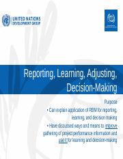 3.3 RBM for reporting, learning, adjusting, decision-making v1.ppt