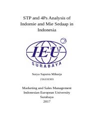 STP and 4Ps Analysis of Indomie and Mie Sedaap in Indonesia.docx