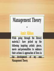 Management Theory - Amir Abbas Presentation.pptx