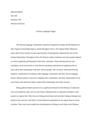 Ju|’hoan Language Origins  Essay