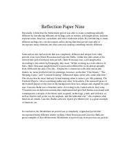 Reflection Paper Nine.docx