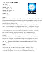 matilda book review essay
