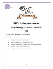 PiXL Independence - Psychology - A Level - Research Methods Student Booklet.pdf