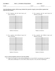ALG2 Test - Unit 3 - Systems of Equations.docx