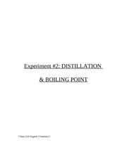 Distillation And Boiling Point