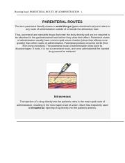 PARENTERAL ROUTES-PHARM 209 STUDY GUIDE.docx