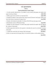 MECH-VII-EXPERIMENTAL STRESS ANALYSIS [10ME761]-QUESTION PAPER