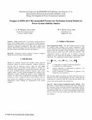 Changes to IEEE 421.5 recommended practice for excitation system models for power system stability s