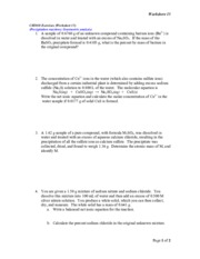 worksheet_15 (Precipitation reactions- Gravimetric Analysis)