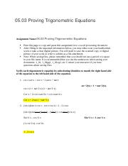 05.03 Proving Trigonometric Equations.docx