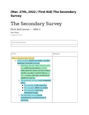 (Mar. 27th, 2022  First Aid) The Secondary Survey..pdf