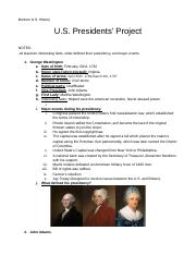 U.S. Presidents Project.docx