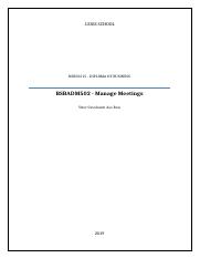 BSBADM502-Manage meetings.docx