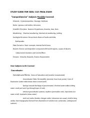 STUDY GUIDE FOR GEOL 1121.1 FINAL EXAM.docx