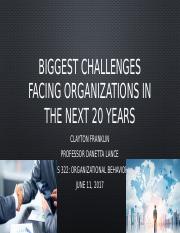 Biggest Challenges Facing Organizations in the Next 20 Years. .pptx