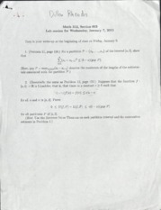 Advanced Calculus II: Homework 1 & Solutions