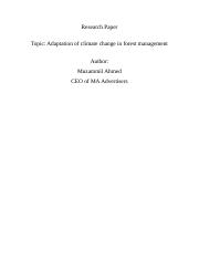 adaption of climate change in forest management.docx