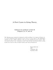 Zwiebach, A First Course in String Theory, Solutions for Problems in Part II (51p)