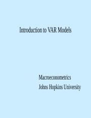 7. Intro to VARs.ppt