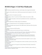 IB HOA Paper 3 Civil War Flashcards