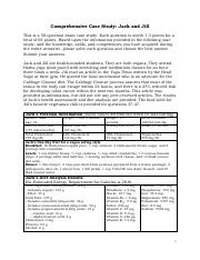 nutrition 1020 comprehensive case study jack and jill quizlet