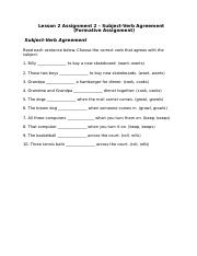 Copy of ENG3E - U1L2A2  -  Subject Verb Agreement.odt