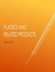 PLSTCS.pdf - BUILDING TECHNOLOGY 1 - HANDOUT PLASTICS The term 