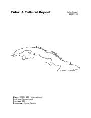 Cuban Cultural Report