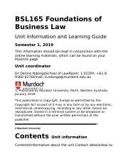 BSL165 Foundations of Business Law.docx