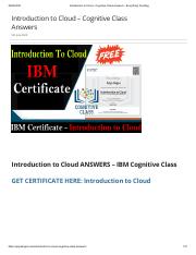Introduction to Cloud - Cognitive Class Answers - Everything Trending.pdf