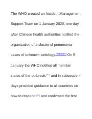 the WHO notified all member states of the outbreak.docx