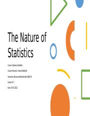 The Nature of Statistics.pptx